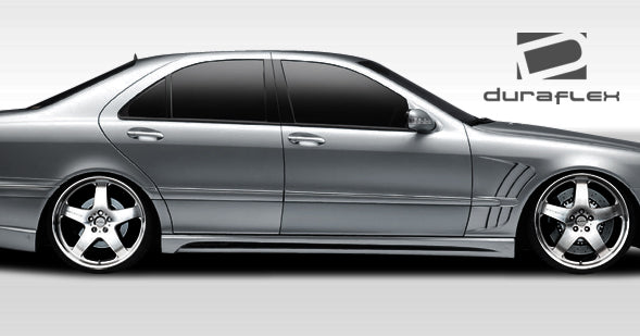 2000-2006 Mercedes S Class W220 Duraflex W-2 Side Skirts Rocker Panels (long wheelbase) - 2 Piece