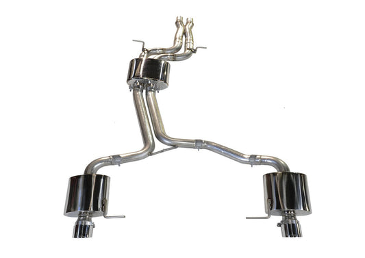 AWE Non-Resonated Exhaust System (Downpipe-Back) for 8R Q5 3.2L -- Chrome Silver Tips