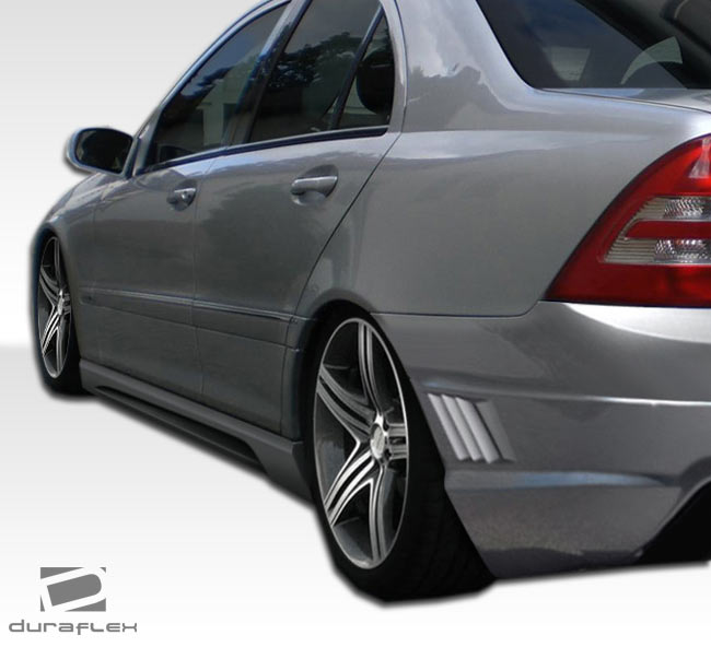 2001-2007 Mercedes C Class W203 Duraflex W-1 Side Skirts Rocker Panels - 2 Piece