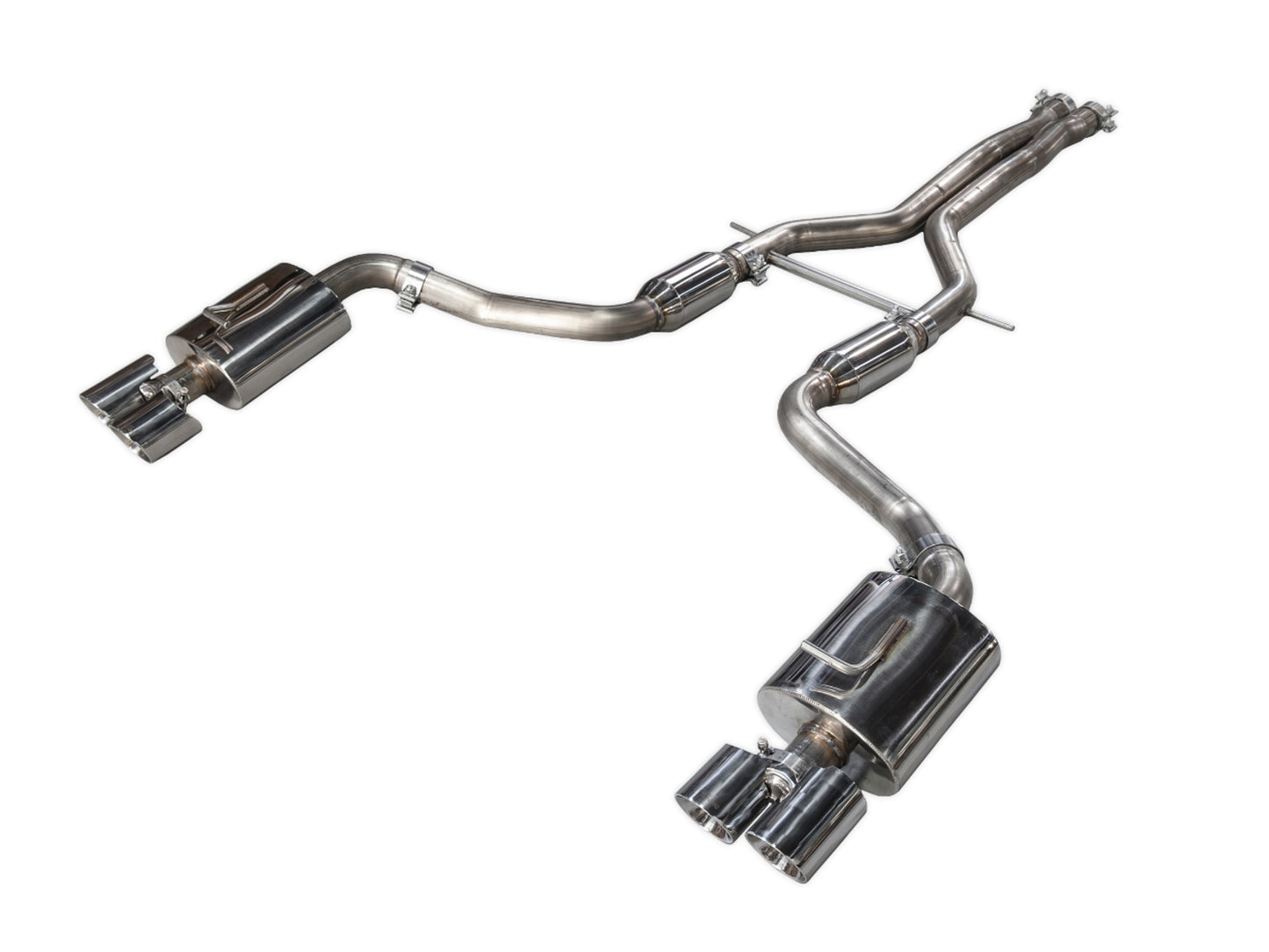 AWE Touring Edition Exhaust System for Porsche 970 Panamera S/4S - Chrome Silver Tips