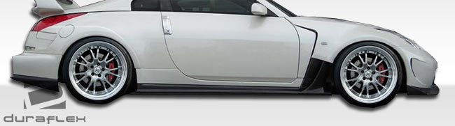 2003-2008 Nissan 350Z Z33 Duraflex AM-S Wide Body Side Skirts Rocker Panels - 2 Piece