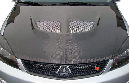 2004-2007 Mitsubishi Lancer Carbon Creations Evo Hood - 1 Piece