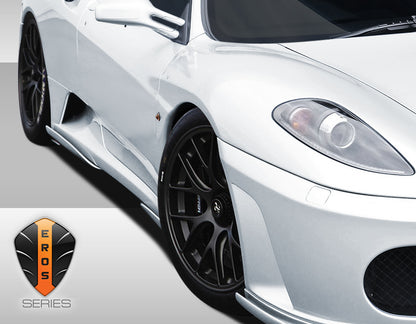 2005-2009 Ferrari F430 Eros Version 1 Side Skirt Add On - 4 Piece