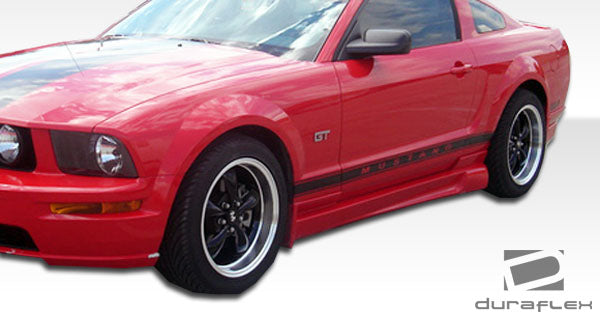 2005-2009 Ford Mustang Duraflex Racer Side Skirts Rocker Panels - 2 Piece