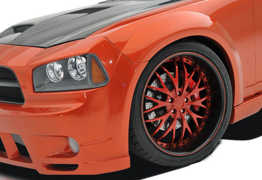 2006-2010 Dodge Charger Couture Polyurethane Luxe Wide Body Front Fender Flares - 2 Piece