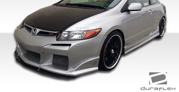 2006-2011 Honda Civic 2DR Duraflex Raven Front Bumper Cover - 1 Piece