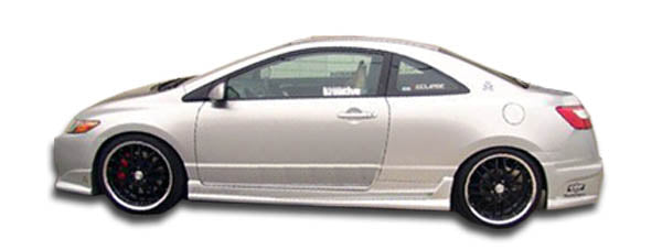 2006-2011 Honda Civic 2DR Duraflex Raven Side Skirts Rocker Panels - 2 Piece