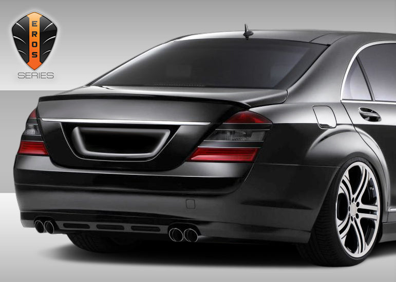 2007-2009 Mercedes S Class W221 Eros Version 1 Rear Lip Under Spoiler Air Dam (euro base model) - 1 Piece