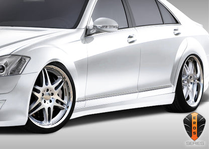 2007-2013 Mercedes S Class W221 Eros Version 1 Side Skirts Rocker Panels - 2 Piece