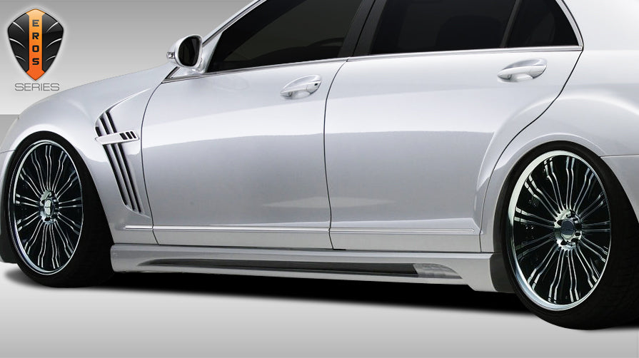 2007-2013 Mercedes S Class W221 Eros Version 2 Side Skirts Rocker Panels - 2 Piece