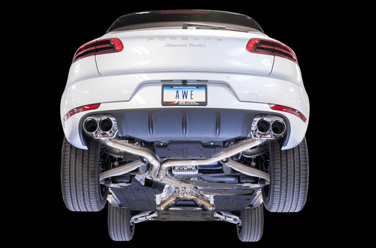 AWE Touring Edition Catback Exhaust for Porsche Macan S / GTS / Turbo - Chrome Silver 102mm Tips