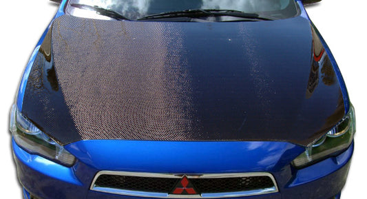 2008-2017 Mitsubishi Lancer / Lancer Evolution 10 Carbon Creations OEM Look Hood - 1 Piece (S)