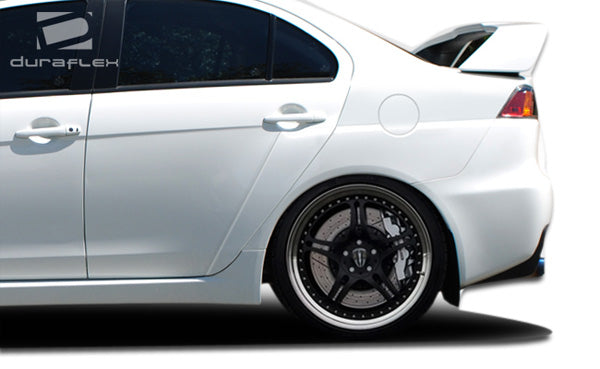 2008-2017 Mitsubishi Lancer Duraflex Evo X Look Rear Fender Flares - 4 Piece