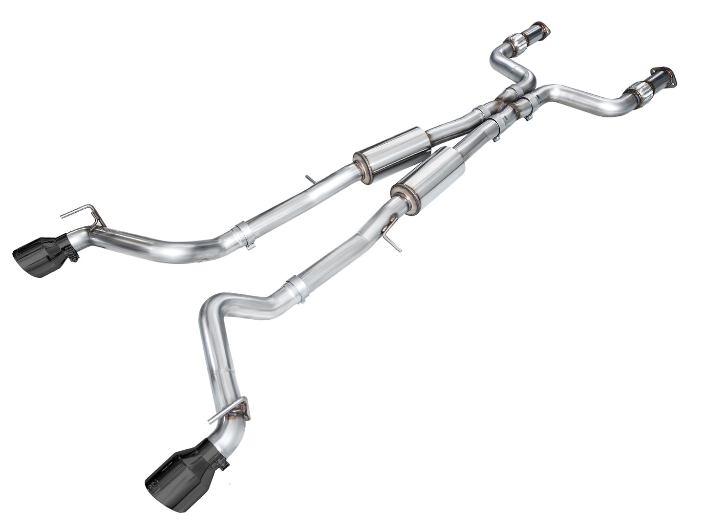 AWE Track Edition Exhaust for Nissan Z - Diamond Black Tips