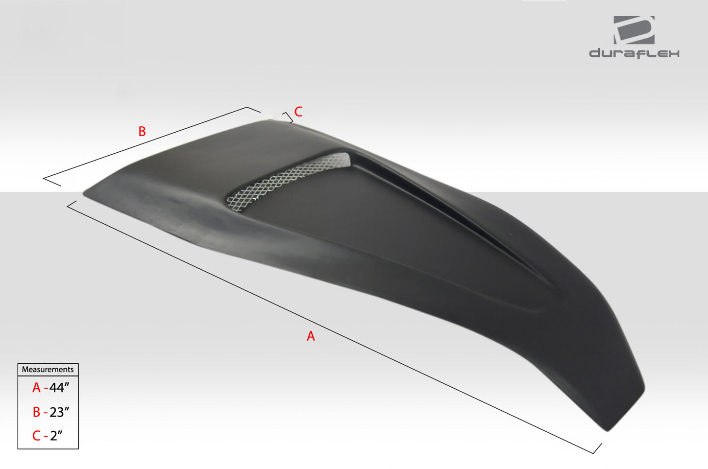 Universal Duraflex Super Sport Hood Scoop - 1 Piece