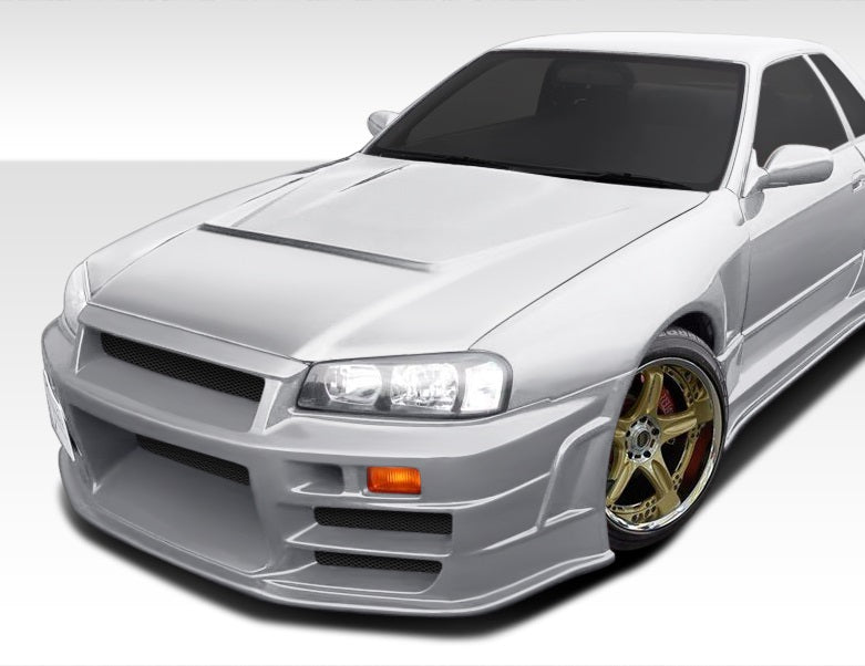 1989-1994 Nissan Skyline 2DR R32 Duraflex R324 Conversion Front Bumper Cover - 1 Piece