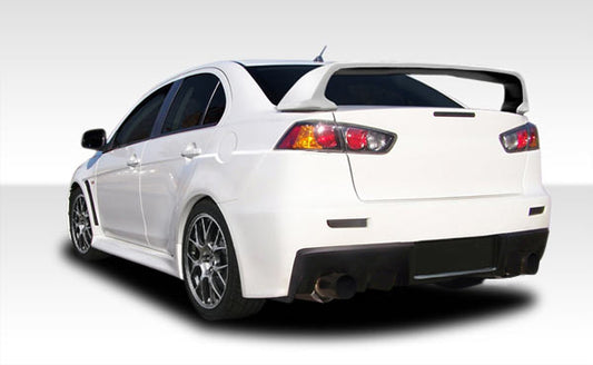 2008-2017 Mitsubishi Lancer Duraflex Evo X Look Rear Bumper Cover - 1 Piece