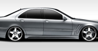 2000-2006 Mercedes S Class W220 Duraflex W-2 Side Skirts Rocker Panels (long wheelbase) - 2 Piece