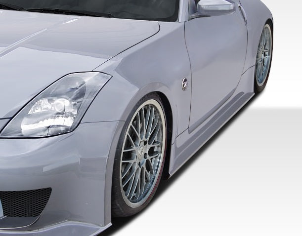 2003-2008 Nissan 350Z Z33 Duraflex J-Spec 2 Side Skirts Rocker Panels - 2 Piece