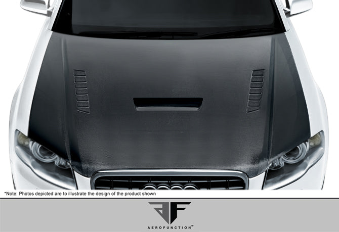 2006-2008 Audi A4 S4 B7 Carbon AF-1 Hood ( CFP ) - 1 Piece