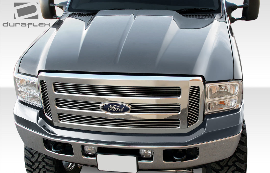 1999-2007 Ford Super Duty F250 F350 F450 F550 / 2000-2005 Ford Excursion Duraflex Cowl Hood - 1 Piece