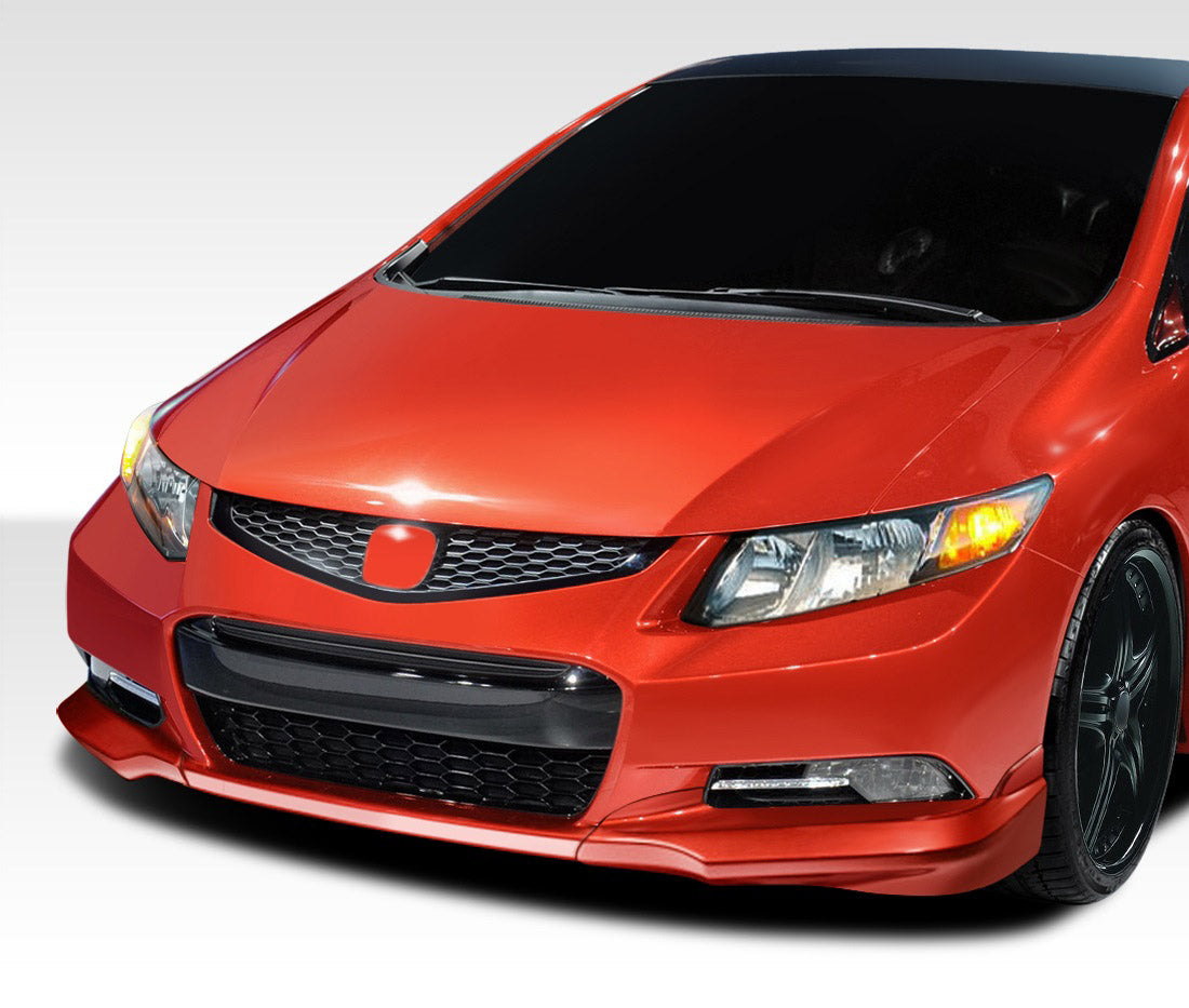 2012-2013 Honda Civic 2DR Duraflex H-Sport Front Add Ons Spat Bumper Extensions - 2 Piece