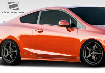 2012-2015 Honda Civic 2DR Duraflex H-Sport Side Skirts Rocker Panels - 2 Piece