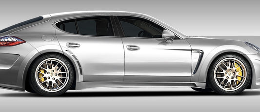 2010-2015 Porsche Panamera Eros Version 4 Wide Body Side Skirts Rocker Panels - 2 Piece