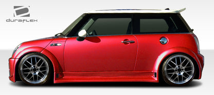 2002-2006 Mini Cooper / Cooper S R50 R53 2005-2008 Cooper convertible R52 Duraflex Type Z Wide Body Side Skirts Rocker Panels - 2 Piece