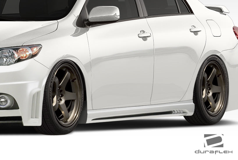 2009-2013 Toyota Corolla Duraflex W-1 Side Skirts Rocker Panels - 2 Piece