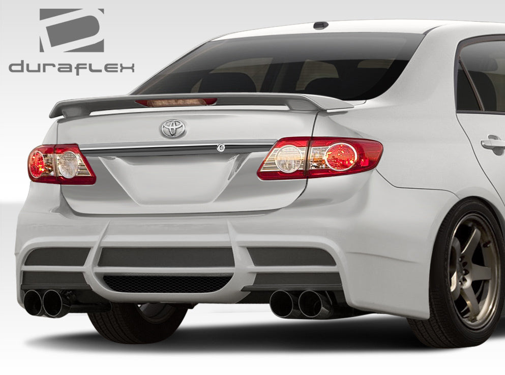 2011-2013 Toyota Corolla Duraflex W-1 Rear Bumper Cover - 1 Piece