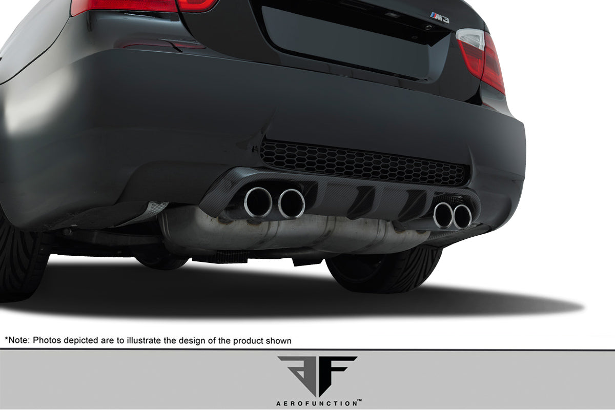 2008-2013 BMW M3 E90 4DR Carbon AF-1 Rear Diffuser ( CFP ) - 1 Piece