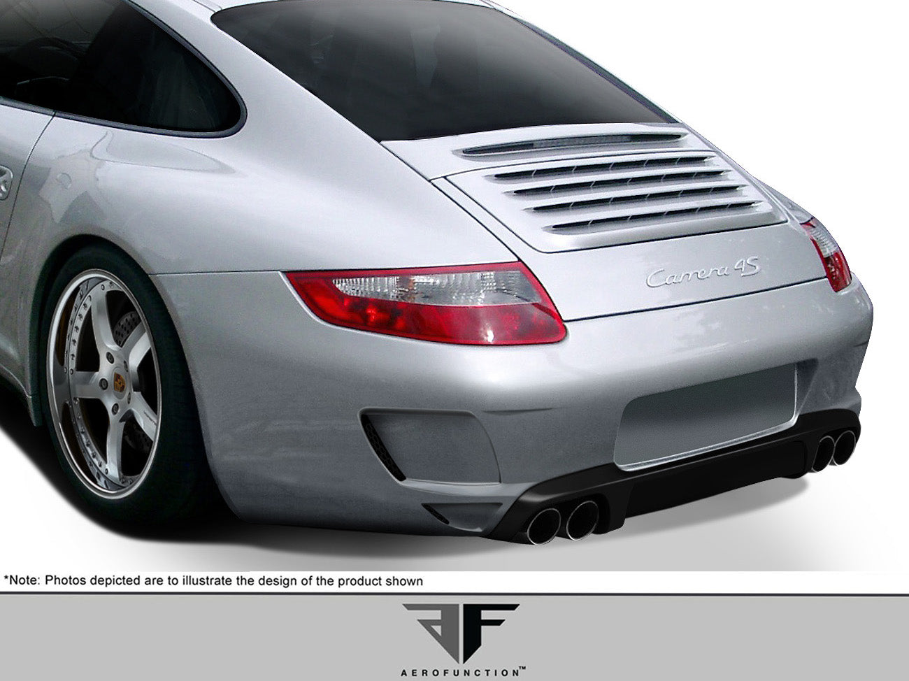 2005-2008 Porsche 911 Carrera 997 Carrera AF-1 Rear Bumper Cover (will only fit c4/c4s) ( GFK ) - 1 Piece