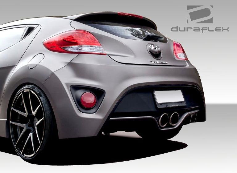 2012-2017 Hyundai Veloster Duraflex Turbo Look Rear Bumper Cover - 1 Piece