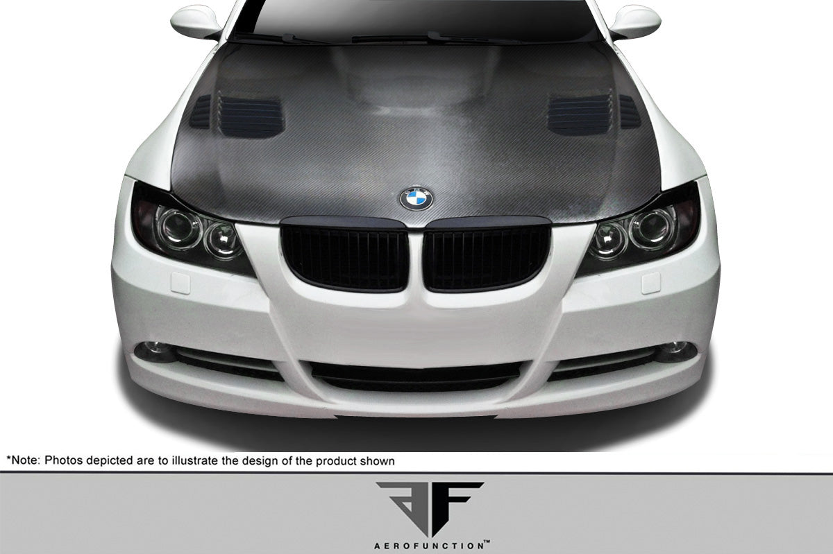 2006-2008 BMW 3 Series E90 4DR Carbon AF-1 Hood ( CFP ) - 1 Piece