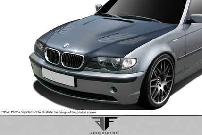 2002-2005 BMW 3 Series E46 4DR Carbon AF-2 Hood ( CFP ) - 1 Piece