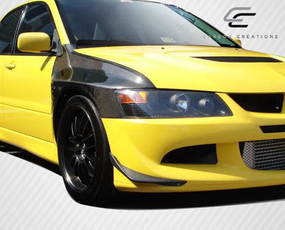 2003-2006 Mitsubishi Lancer Evolution 8 9 Carbon Creations OEM Look Vented Fenders - 2 Piece