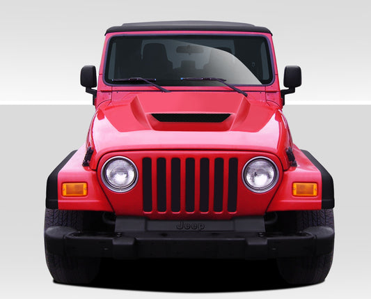 1997-2006 Jeep Wrangler Duraflex CVX Hood (non highline fenders) - 1 Piece