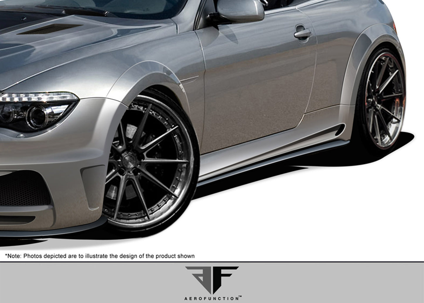 2004-2010 BMW 6 Series E63 E64 2DR Convertible AF-2 Wide Body Side Skirts Rocker Panels ( GFK ) - 2 Piece (S)