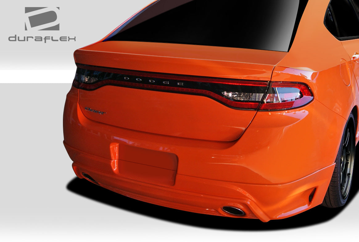 2013-2016 Dodge Dart Duraflex Racer Rear Lip Under Spoiler Air Dam (dual exhaust) - 1 Piece