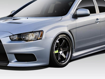 2008-2017 Mitsubishi Lancer Duraflex Evo X V3 Fenders - 2 Piece