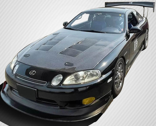 1992-2000 Lexus SC Series SC300 SC400 Carbon Creations TS-1 Hood - 1 Piece