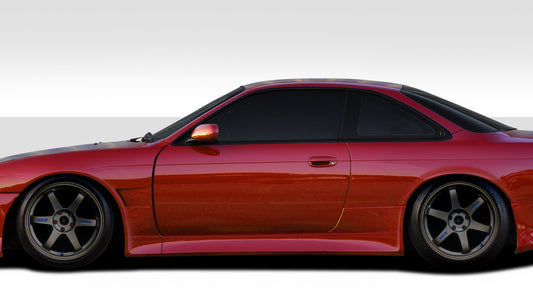 1995-1998 Nissan 240SX S14 Duraflex V-Speed Wide Body Side Skirt Rocker Panels (+35mm) - 2 Piece