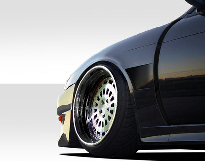 1997-1998 Nissan 240SX S14 Duraflex V-Speed Wide Body Front Fenders (+35mm) - 2 Piece