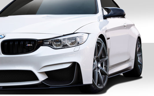 2014-2018 BMW M3 F80 2014-2020 M4 F82 F83 Duraflex M Performance Look Front Add Ons Spat Extensions - 2 Piece (S)