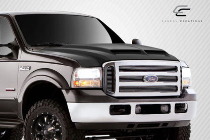 1999-2007 Ford Super Duty F250 F350 F450 F550 / 2000-2005 Ford Excursion Carbon Creations CVX Hood - 1 Piece