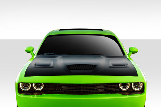 2008-2023 Dodge Challenger Duraflex Hellcat Look Hood - 1 Piece