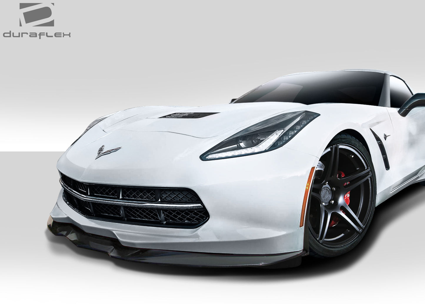 2014-2019 Chevrolet Corvette C7 Duraflex Apex Front Splitter - 3 Piece