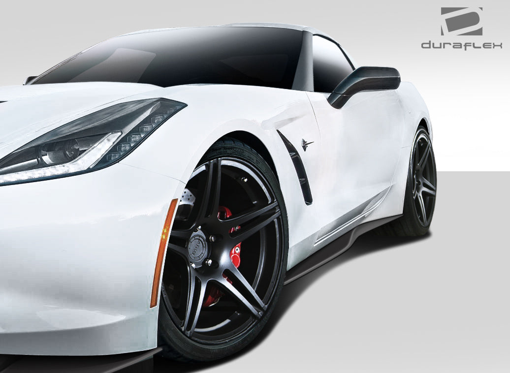 2014-2019 Chevrolet Corvette C7 Duraflex Thunderbolt Side Splitters - 2 Piece