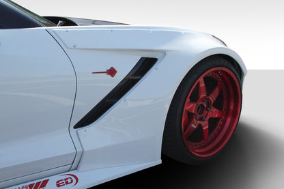 2014-2019 Chevrolet Corvette C7 Duraflex Gran Veloce Wide Body Front Fender Flares- 2 Piece